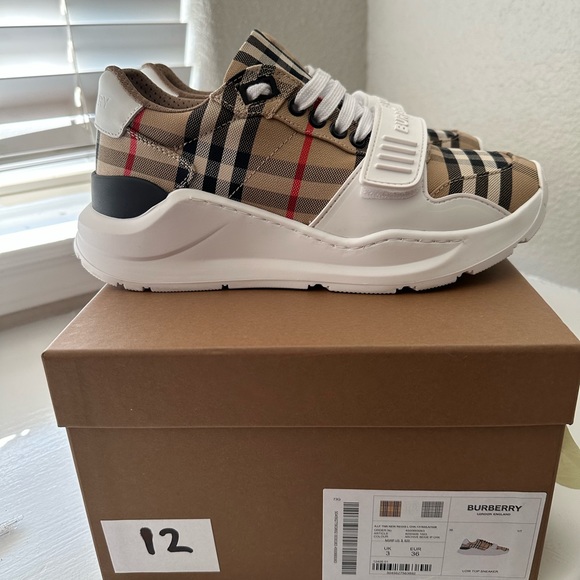 Burberry New Regis Check Sneakers - Picture 1 of 15